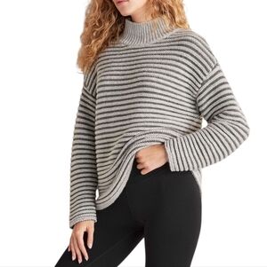 Talbots‎ Haven Well Within Wool Sweater Ottoman Stitch Pullover Gray Oversized L